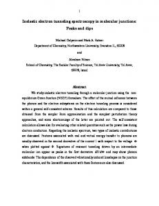 Inelastic electron tunneling spectroscopy in molecular junctions - arXiv