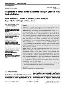 Inequalities in dental caries experience among 4&