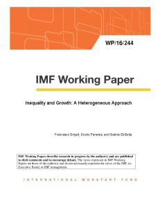 Inequality and Growth - IMF