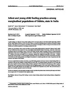 Infant and young child feeding practices among ... - Sciedu Press