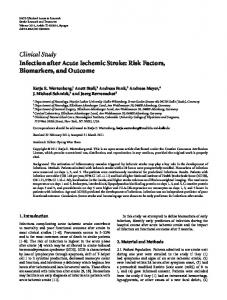 Infection after Acute Ischemic Stroke: Risk Factors, Biomarkers, and ...