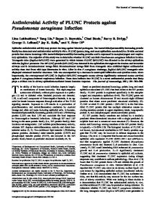 Infection Pseudomonas aeruginosa against Antimicrobial Activity of ...