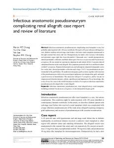 Infectious anastomotic pseudoaneurysm ... - Semantic Scholar