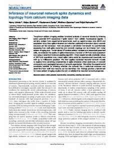 Inference of neuronal network spike dynamics and topology ... - Frontiers