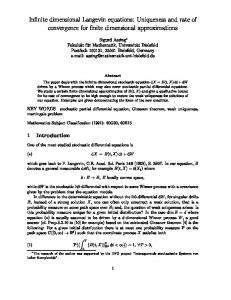 Infinite dimensional Langevin equations: Uniqueness and rate of