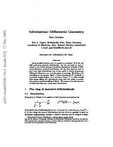 Infinitesimal Differential Geometry