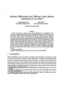 Inflation Differentials and Different Labor Market Institutions in ... - RePEc