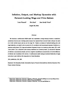 Inflation, Output, and Markup Dynamics with Forward