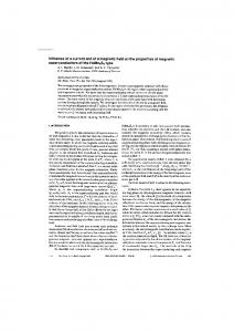 Influence of a current and of a magnetic field on the properties ... - JETP