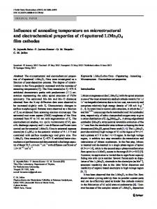 Influence of annealing temperature on microstructural ... - Springer Link