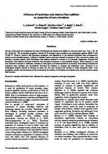 Influence of buckwheat and chestnut flour addition on properties of ...