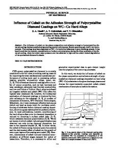 Influence of Cobalt on the Adhesion Strength of ... - Springer Link