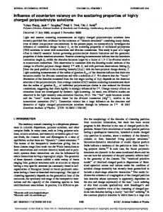 Influence of counterion valency on the scattering properties of highly ...