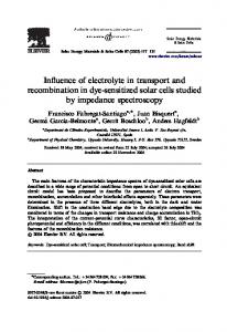 Influence of electrolyte in transport and ... - Universitat Jaume I