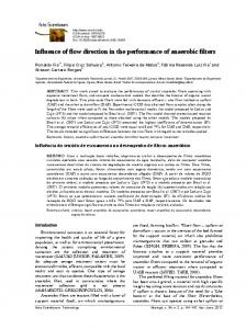 Influence of flow direction in the performance of