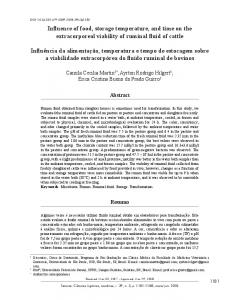 Influence of food, storage temperature, and time on the ... - Uel