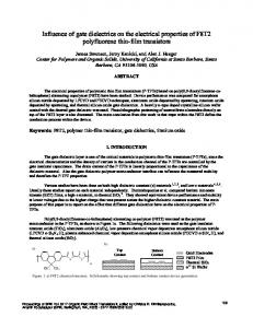 Influence of gate dielectrics on the electrical properties of F8T2 ...