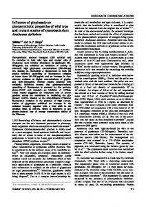 Influence of glyphosate on photosynthetic properties