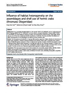 Influence of habitat heterogeneity on the ... - Zoological Studies