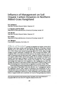 Influence of Management on Soil Organic Carbon ... - USDA ARS