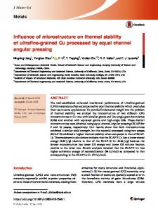 Influence of microstructure on thermal stability of