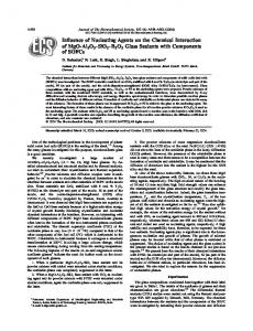 Influence of Nucleating Agents on the Chemical Interaction of ... - JuSER