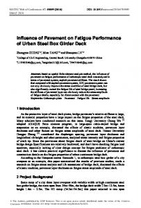 Influence of Pavement on Fatigue Performance of Urban Steel Box ...