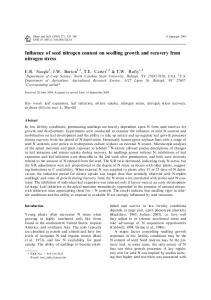 Influence of seed nitrogen content on seedling growth and ... - PubAg