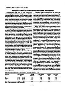 Influence of seed size on germination and seedling ...