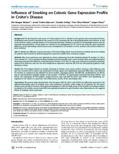 Influence of Smoking on Colonic Gene Expression ... - Semantic Scholar