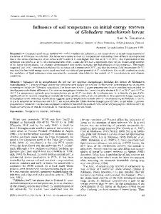 Influence of soil temperature on initial energy ...