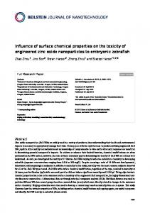 Influence of surface chemical properties on the ... - Beilstein Journal