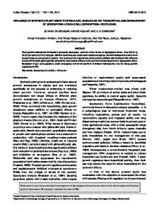 influence of synthetic plant growth stimulant