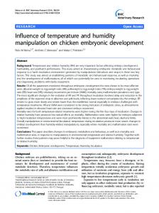 Influence of temperature and humidity