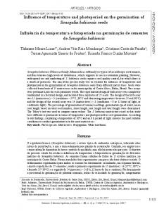 Influence of temperature and photoperiod on the germination of ... - Uel