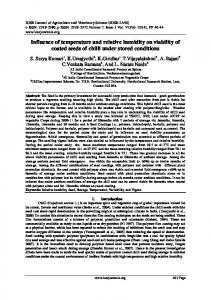 Influence of temperature and relative humidity on