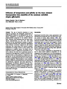 Influence of temperature and salinity on the trace ... - Semantic Scholar