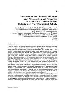 Influence of the Chemical Structure and ... - InTechOpen