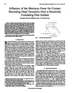 Influence of the meniscus force for contact recording ... - IEEE Xplore