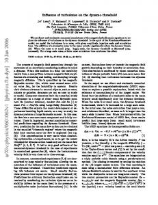 Influence of turbulence on the dynamo threshold