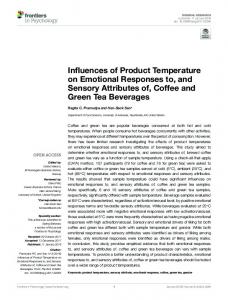 Influences of Product Temperature on Emotional