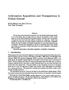 Information Acquisition and Transparency in Global Games