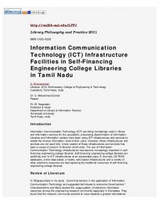 Information Communication Technology (ICT) Infrastructure ...