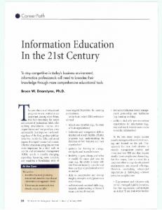 Information Education In the 21st Century.