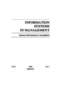 information systems in management