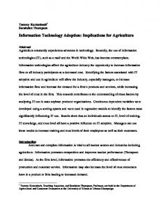 Information Technology Adoption: Implications for ... - CiteSeerX