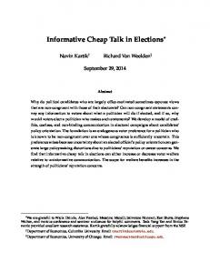 Informative Cheap Talk in Elections - Semantic Scholar