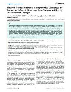 Infrared-Transparent Gold Nanoparticles Converted by ... - CiteSeerX