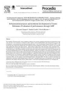 Infrastructural Projects and Territorial Development in Veneto ...