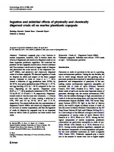 Ingestion and sublethal effects of physically and ... - Springer Link